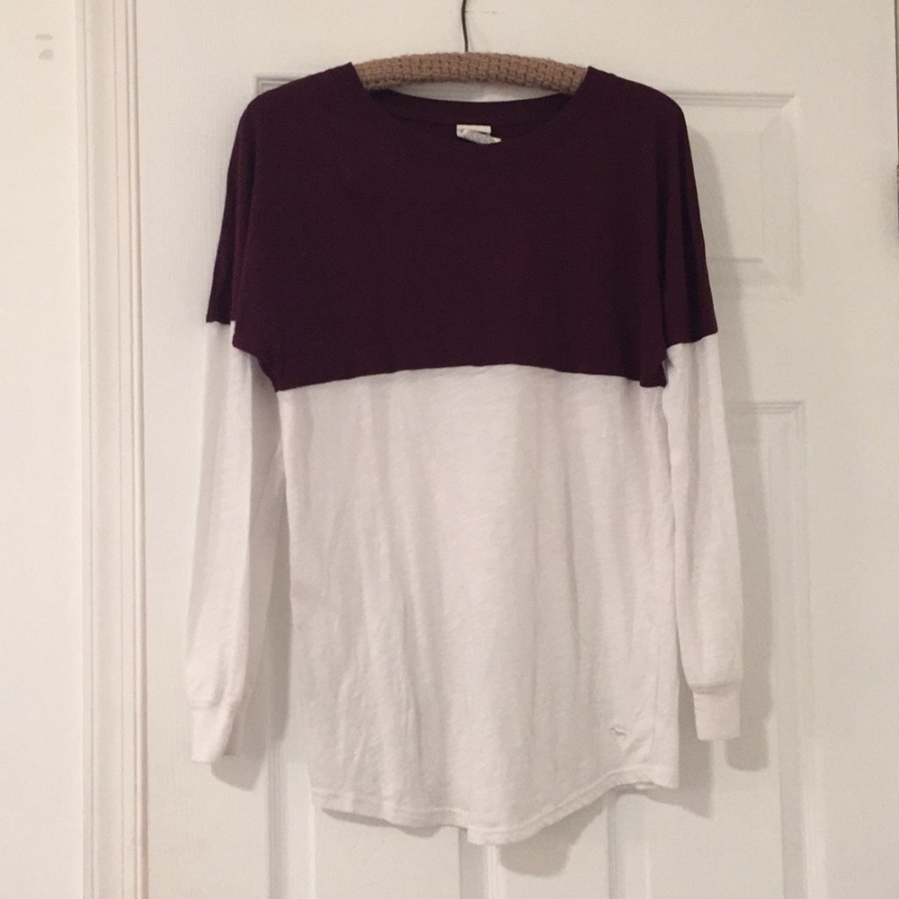 PINK long sleeve varsity tee